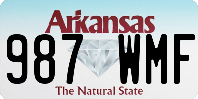 AR license plate 987WMF