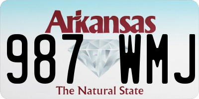 AR license plate 987WMJ