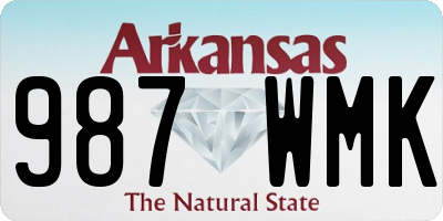 AR license plate 987WMK