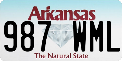 AR license plate 987WML
