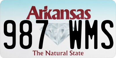 AR license plate 987WMS