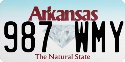 AR license plate 987WMY