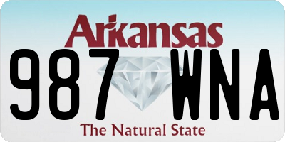 AR license plate 987WNA