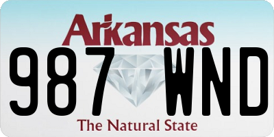AR license plate 987WND