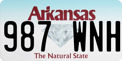 AR license plate 987WNH