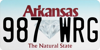 AR license plate 987WRG