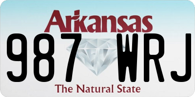 AR license plate 987WRJ