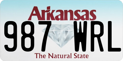 AR license plate 987WRL