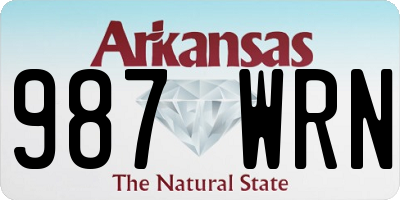 AR license plate 987WRN