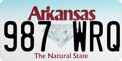 AR license plate 987WRQ