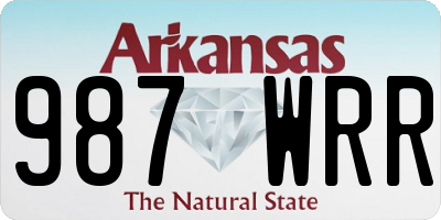 AR license plate 987WRR