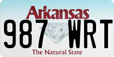AR license plate 987WRT