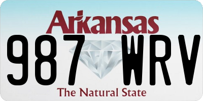 AR license plate 987WRV