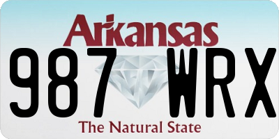 AR license plate 987WRX