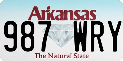 AR license plate 987WRY