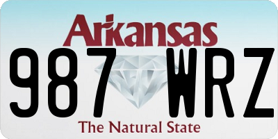 AR license plate 987WRZ