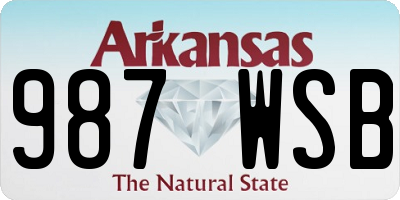 AR license plate 987WSB