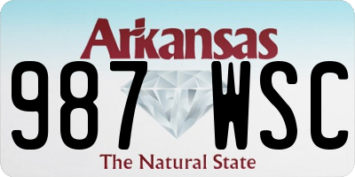 AR license plate 987WSC