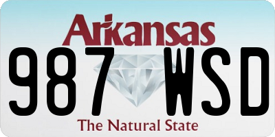 AR license plate 987WSD