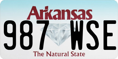 AR license plate 987WSE