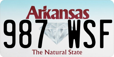 AR license plate 987WSF