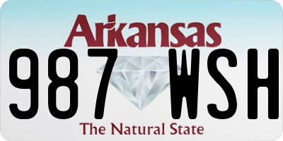 AR license plate 987WSH