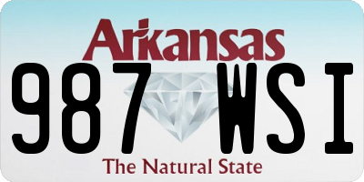 AR license plate 987WSI