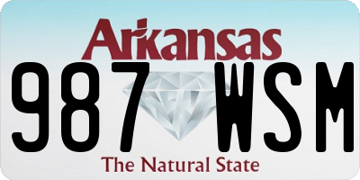 AR license plate 987WSM