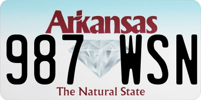 AR license plate 987WSN