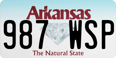 AR license plate 987WSP