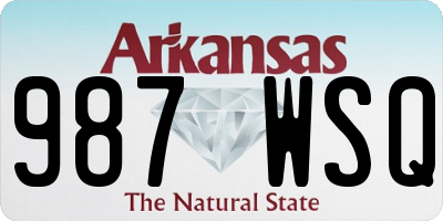 AR license plate 987WSQ