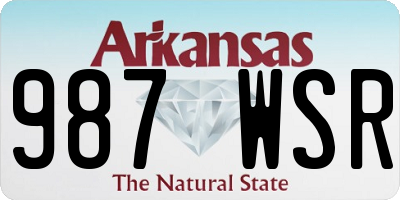 AR license plate 987WSR