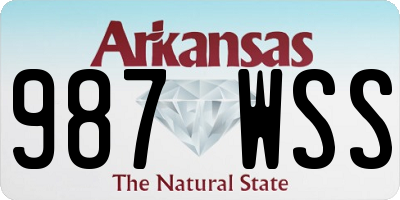 AR license plate 987WSS