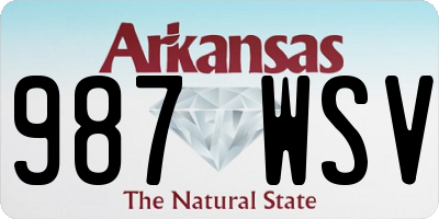 AR license plate 987WSV