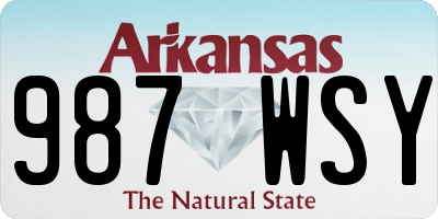 AR license plate 987WSY