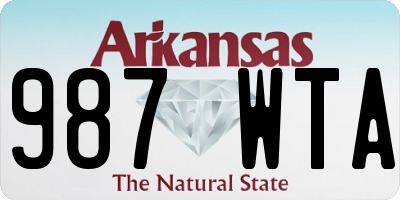 AR license plate 987WTA
