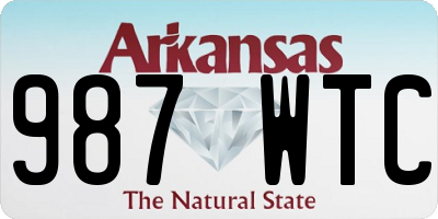 AR license plate 987WTC