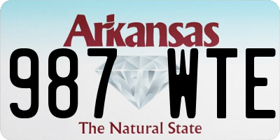AR license plate 987WTE