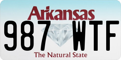 AR license plate 987WTF