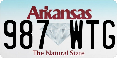 AR license plate 987WTG