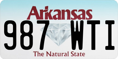 AR license plate 987WTI