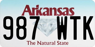 AR license plate 987WTK