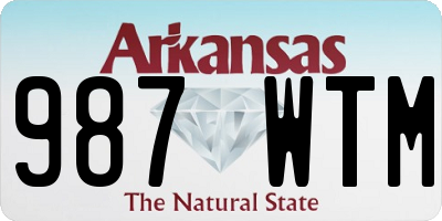 AR license plate 987WTM