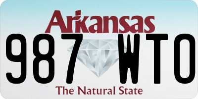 AR license plate 987WTO