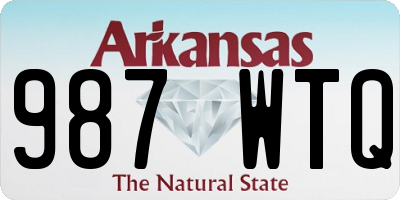 AR license plate 987WTQ