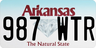 AR license plate 987WTR