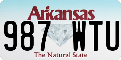 AR license plate 987WTU