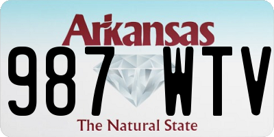 AR license plate 987WTV