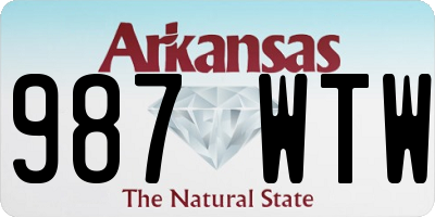 AR license plate 987WTW