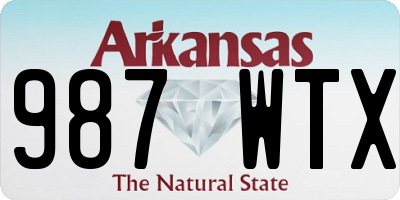 AR license plate 987WTX